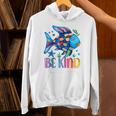 Kids Be Kind Rainbow Scale Fish Teacher Reading Book Toddler Unisex Hoodie
