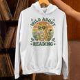 Leopard Animal Print Bookish Wild About Reading Cheetah Book Unisex Hoodie