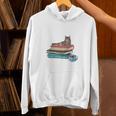 Life Is Better With Coffee Cats And Books For Cats Lover Unisex Hoodie
