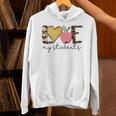 Love My Students Book Pencil Apple Back To School Unisex Hoodie