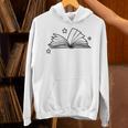 Magic Book With Stars Line Art Unisex Hoodie