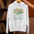 Montessori Teacher Books Sunflowers School Education Learn Unisex Hoodie