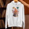 Octopus Book Reading Book Reader Ocean Octopus Premium Tri-Blend Unisex Hoodie