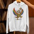 Owl With Pride Flag Book Lover Rainbow Library Unisex Hoodie