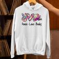 Peace Love Books Librarian Teacher Life Book Library Tie Dye Unisex Hoodie Peace Love Books Librarian Teacher Life Book Library Tie Dye Unisex Hoodie