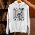 Raised In a Pen Baseball Pitcher Saying Bullpen Unisex Hoodie