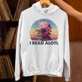 I Read A'Lotl Axolotl Book Lover Librarian Reading Readers Unisex Hoodie I Read A'Lotl Axolotl Book Lover Librarian Reading Readers Unisex Hoodie