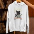 Read Banned Books Drink Coffee Fight Evil Cat Free Speech Unisex Hoodie