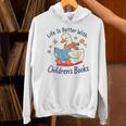 I Still Read Children’s Books Cute Duck Reading Book Lover Unisex Hoodie