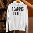 Reading Is Lit English Teacher Book Lovers Unisex Hoodie