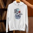 Reading Read Books Reader Nerd Cartoon Astronaut Moon Unisex Hoodie