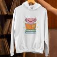 Readsalot Axolotl Reading Kids Book Lover Librarian Premium Tri-Blend Unisex Hoodie