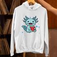 Readsolotl Amphibian Read Book Herpetologist Cute Axolotl Unisex Hoodie