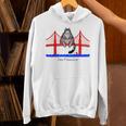 San Francisco Cat Golden Gate Bridge Book Lover Vintage Unisex Hoodie