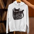 SataniCat Pentagram Cat Satan Demon Necronomicon Book Lover Unisex Hoodie