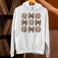 Soccer Bow Game Day Baseball Coquette Bow Women Girls Unisex Hoodie