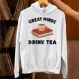 Tea Great Minds Drink Tea Apple Teacups Books Unisex Hoodie Tea Great Minds Drink Tea Apple Teacups Books Unisex Hoodie