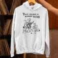 Teach Children To Worship Satan Satanic Demon Devil Book Unisex Hoodie