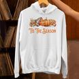 Tis The Season Fall Reading Books Football Pumpkin Apple Pie Unisex Hoodie