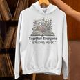 Together Everyone Achieves More Floral Book Reading Team Unisex Hoodie