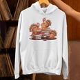 Turkey Reading Books Fall Thanksgiving Teacher Book Lovers Unisex Hoodie