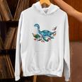 Unearth A Story Summer Reading 2026 Cute Plesiosaurus Book Unisex Hoodie