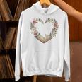 Vintage Book Lover Valentine Heart Premium Tri-Blend Unisex Hoodie