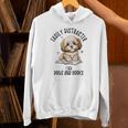 Vintage Easily Distracted By Dogs And Books Puppy Art Lover Unisex Hoodie Vintage Easily Distracted By Dogs And Books Puppy Art Lover Unisex Hoodie