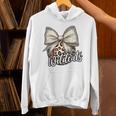 Wildcats Baseball Leopard Print Coquette Bow Mascot Game Day Unisex Hoodie Wildcats Baseball Leopard Print Coquette Bow Mascot Game Day Unisex Hoodie