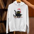 Witchy Book Lover Christmas Cat Reading Mystic Bookworm Unisex Hoodie Witchy Book Lover Christmas Cat Reading Mystic Bookworm Unisex Hoodie