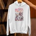 Women's Hot Girls Reader Floral Book Lover Cute Skeleton Reading Unisex Hoodie