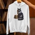 Women's Smokey Maine Coon Cat Book Lover Unisex Hoodie