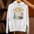 World Languages Squad Books Tower Performance Unisex Hoodie