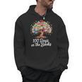 100th Day Of School Books Tree Reading Men Hoodie