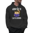 Addicted To Cats And Books Orange Tabby Cat Men Women Kids Men Hoodie