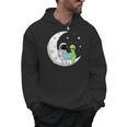 Astronaut And Alien Reading On Moon Space Book Lover Sci Fi Men Hoodie