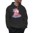 Axolotl With Strawberry Matcha And Books Men Hoodie