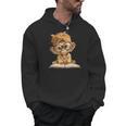 Baby Monkey Open Book Reading Animal Lover Graphic Portrait Men Hoodie