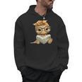Baby Turtle Open Book Reading Animal Lover Graphic Portrait Men Hoodie