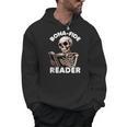 Bonafide Reader Cute Skeleton Reading a Book Lover Bookish Men Hoodie