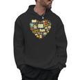 Book Lover Heart Reading Stack Bookworm Men Hoodie