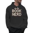 Book Nerd Retro Pixel Reading Librarian Aesthetic Men Hoodie