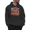 Book Peace Bookworm Hippie Rainbow Peace Sign Men Hoodie