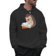 Book Reading Bookworm Forest Animal Wildlife Cute Hedgehog Men Hoodie Book Reading Bookworm Forest Animal Wildlife Cute Hedgehog Men Hoodie
