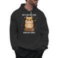 Bookish Girl Present Just a Girl Who Loves Hamster And Books Men Hoodie