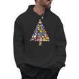 Books Christmas Tree Reading Club Librarian Library Xmas Men Hoodie