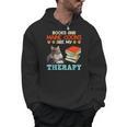BOOKS AND MAINE COONS ARE MY THERAPY Main Coon Men Hoodie BOOKS AND MAINE COONS ARE MY THERAPY Main Coon Men Hoodie