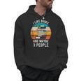 I Like Books And Maybe 3 People Vintage Retro Book Lover Men Hoodie