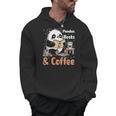 Books Reading Reader Panda Panda Books And Coffee Men Hoodie