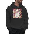 Boooks Halloween Ghost Pun Boo Books Groovy Ghost Men Hoodie